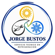 Logo de Jorge Bustos: sol, servicio técnico y frío